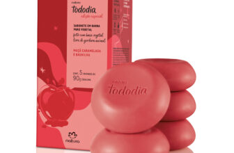 Sabonete em Barra Puro Vegetal Tododia Maçã Caramelada e Baunilha