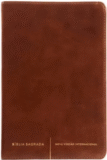 Bíblia Sagrada Slim NVI, Luxo, Capa Marrom, Couro-soft
