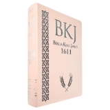 BÍBLIA KING JAMES 1611 LETRA ULTRAGIGANTE ROSE